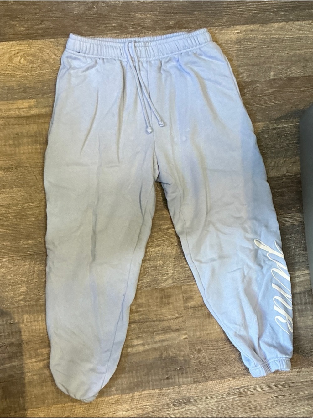 PINK Victoria's Secret Light Blue “PINK” Logo Sweats Size M